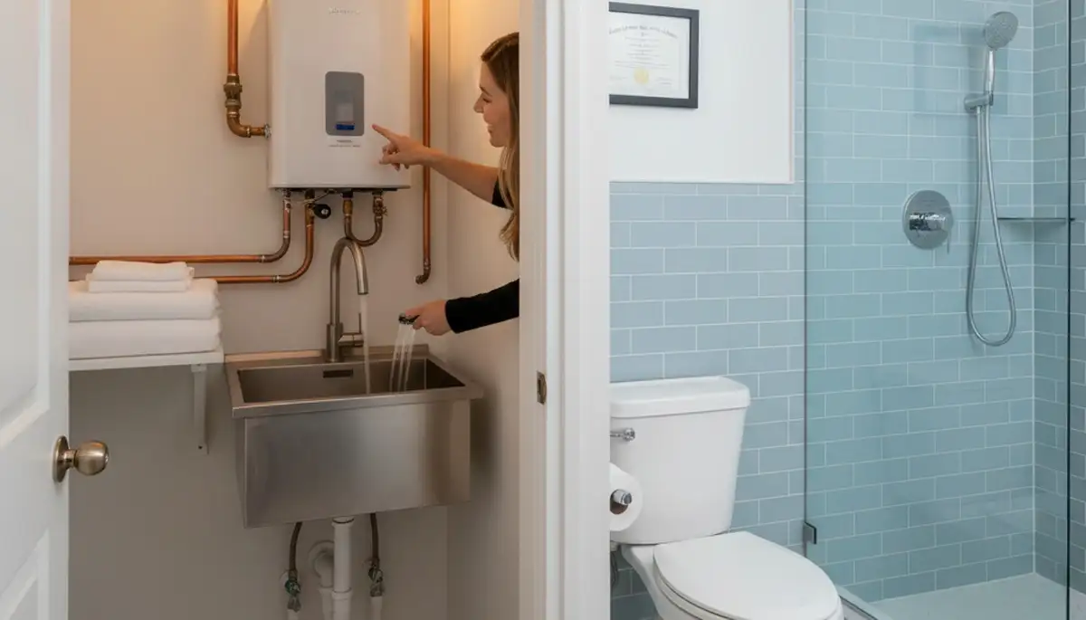 Completed plumbing system after professional repair by AC experts in Baltimore, MD