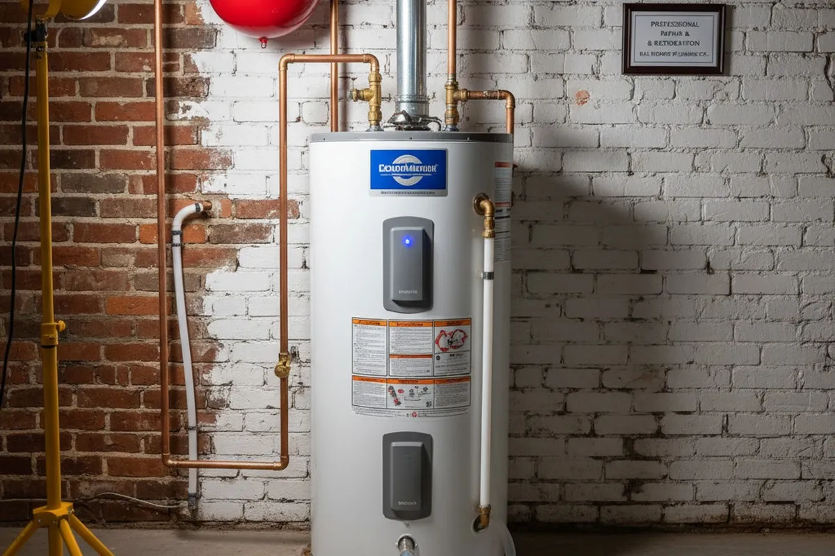 Restored water heater after professional repair by AC experts in Baltimore, MD