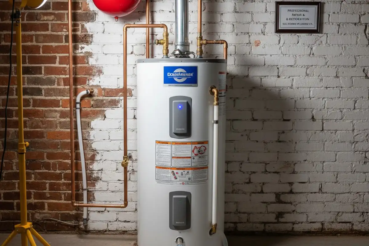 Restored water heater after professional repair by AC experts in Baltimore, MD